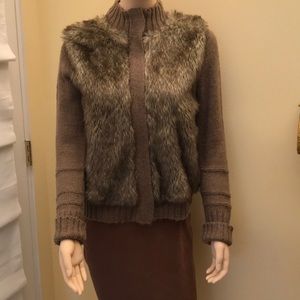 CYNTHIA ROWLEY ZIP UP SWEATER